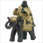 Preview: Lachender Buddha auf Elefant mit Feder Höhe: 10,5 cm