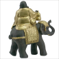 Preview: Lachender Buddha auf Elefant mit Feder Höhe: 10,5 cm