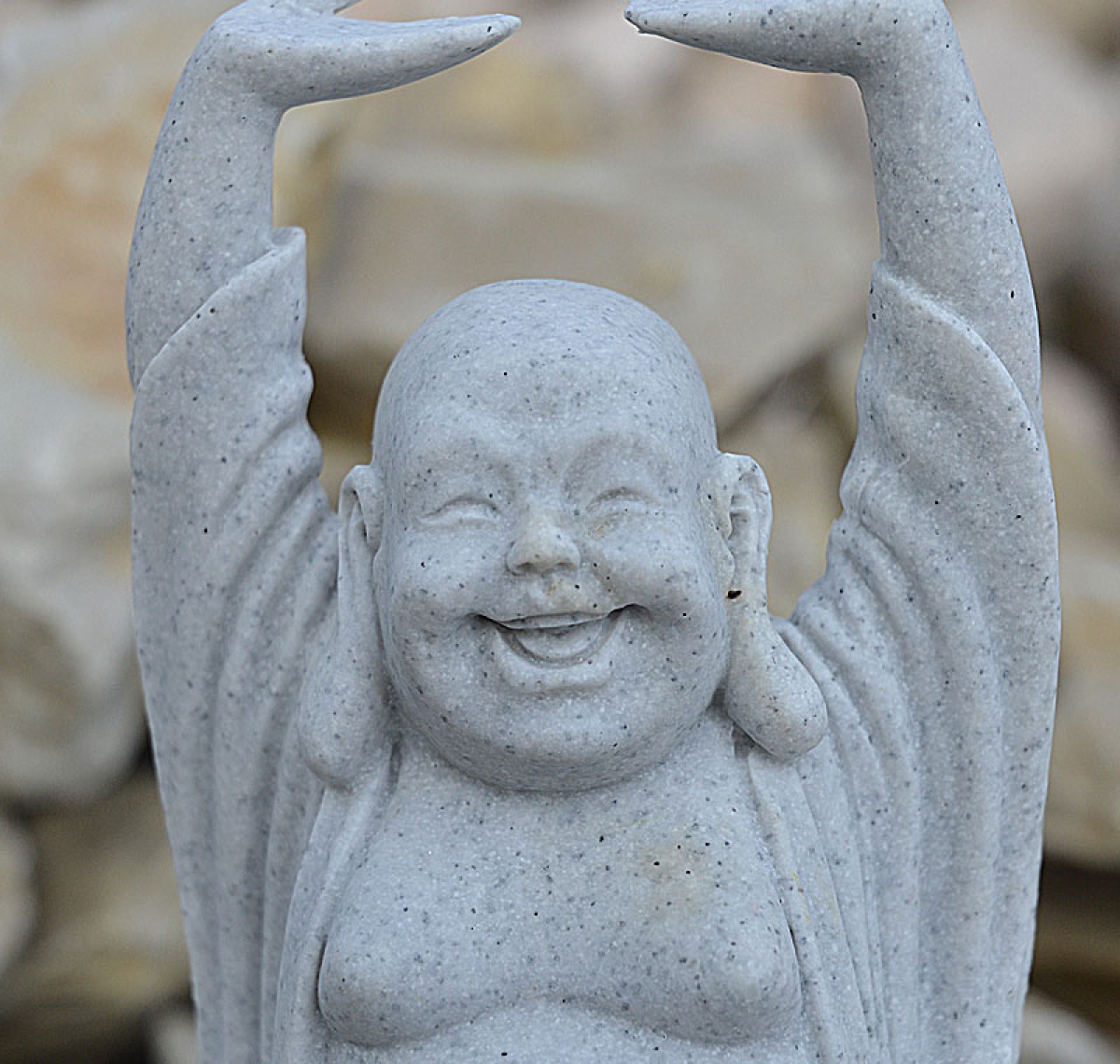 Happy Buddha stehend Höhe: 16 cm