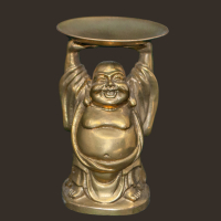 Happy-Buddha mit Schale Höhe: 9 cm