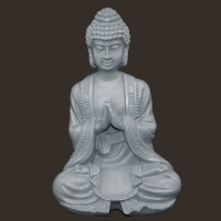 Buddha grau Höhe: 13 cm