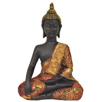 Buddha schwarz/gold (Figur 1) Höhe: 21 cm