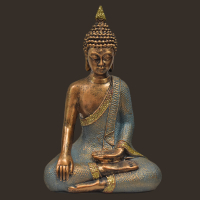 Buddha im Lotussitz Höhe: 22 cm