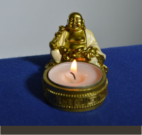 Lachender Buddha mit Teelicht (Figur 1) Höhe 5 cm