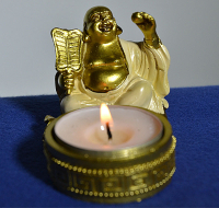 Lachender Buddha mit Teelicht (Figur 2) Höhe 5 cm