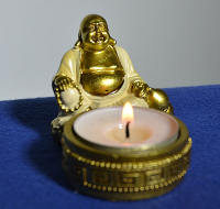 Lachender Buddha mit Teelicht (Figur 3) Höhe 5 cm