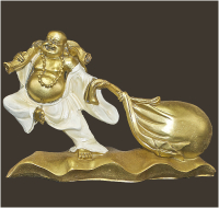 Budai – Buddha mit Hanfsack (Figur 1) Höhe: 8.5 cm