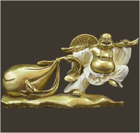 Budai – Buddha mit Hanfsack (Figur 2) Höhe: 8.5 cm