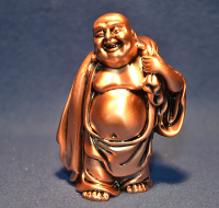 Happy Buddha rotgold Höhe: 7 cm