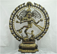 Shiva Nataraj bicolor Messing Höhe: 48 cm