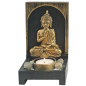 Preview: Buddha Teelicht-Set gold (Figur 2) Höhe: 15,5 cm