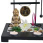 Preview: Buddha Zen-Garten mit goldenem Buddha Höhe: 21 cm