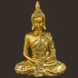 Preview: Meditations-Buddha in gold Höhe: 18 cm