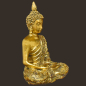 Preview: Meditations-Buddha in gold Höhe: 18 cm