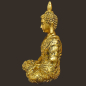 Preview: Meditations-Buddha in gold Höhe: 18 cm