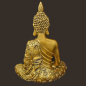 Preview: Meditations-Buddha in gold Höhe: 18 cm