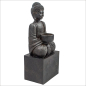 Preview: Buddha auf Sockel mit Teelicht (Figur 1) Höhe: 30 cm