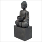 Preview: Buddha auf Sockel mit Teelicht (Figur 1) Höhe: 30 cm