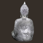 Preview: Silber-Buddha in Meditationsstellung Höhe: 36 cm