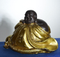 Preview: Lachender Buddha sitzend mit Geldsack Höhe 10 cm