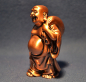 Preview: Happy Buddha rotgold Höhe: 7 cm