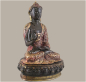 Preview: Thai Buddha Unikat-Bronzefigur Höhe: 36 cm