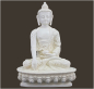 Preview: Buddha Statue weiss Höhe: 22 cm