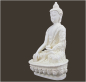 Preview: Buddha Statue weiss Höhe: 22 cm