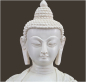 Preview: Buddha Statue weiss Höhe: 22 cm