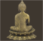 Preview: Buddha Shakyamuni auf Lotus Messing Höhe: 20 cm