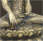 Preview: Buddha Shakyamuni auf Lotus Messing Höhe: 20 cm