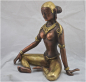 Preview: Parvati Statue Messing bicolor Höhe: 15 cm