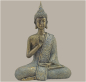 Preview: Thai Buddha sitzend altgold Höhe: 20 cm