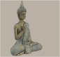 Preview: Thai Buddha sitzend altgold Höhe: 20 cm