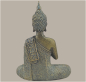 Preview: Thai Buddha sitzend altgold Höhe: 20 cm