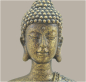 Preview: Thai Buddha sitzend altgold Höhe: 20 cm