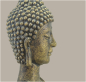 Preview: Thai Buddha sitzend altgold Höhe: 20 cm