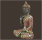 Preview: Thai Buddha schwarz/rot Höhe: 11 cm