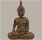 Preview: Buddha sitzend braun Höhe: 13 cm