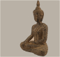 Preview: Buddha sitzend braun Höhe: 13 cm