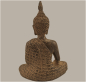 Preview: Buddha sitzend braun Höhe: 13 cm