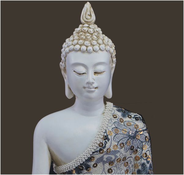 Buddha weiss Höhe: 29 cm