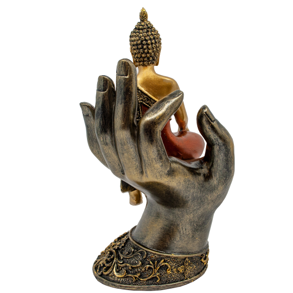 Thai Buddha in Hand sitzend Höhe: 23 cm