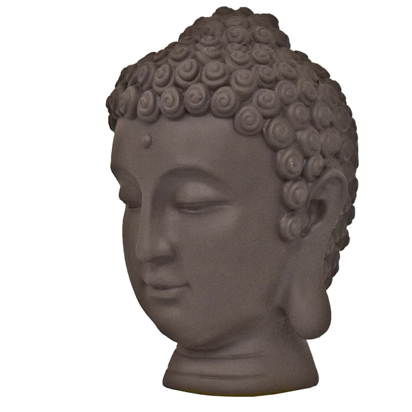 Buddha-Kopf schwarzbraun Höhe: 20 cm