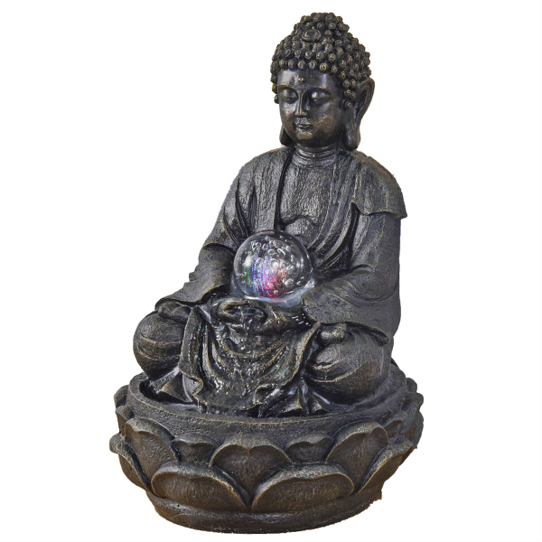 Buddha Meditations-Brunnen Höhe: 33 cm