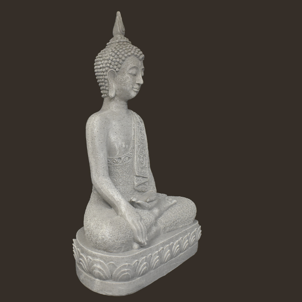 Buddha auf Sockel Höhe: 39 cm