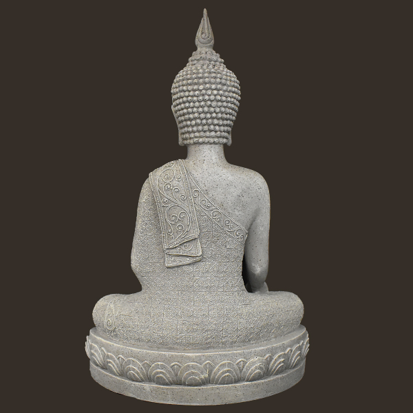 Buddha auf Sockel Höhe: 39 cm