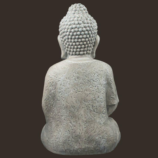 Meditations-Buddha grau Höhe: 47 cm