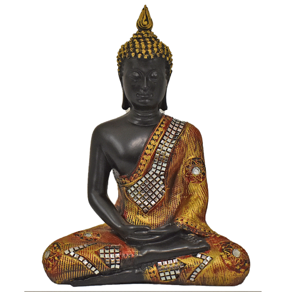 Buddha schwarz / gold Höhe: 27 cm