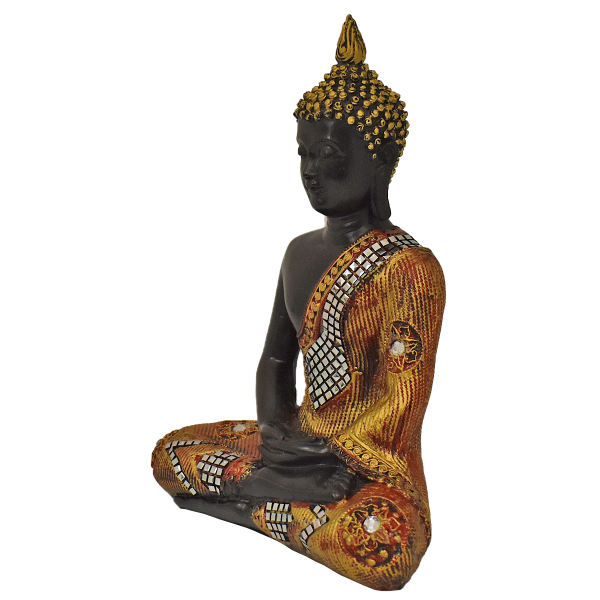 Buddha schwarz / gold Höhe: 27 cm